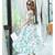 sky printed georgette semi stitched kurti