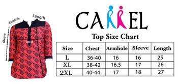 Navyblue stretchable lycra fabric printed  top 5