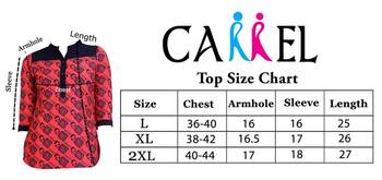 Red stretchable lycra fabric printed  top 5