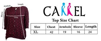 Brown rayon fabric  printed top 5