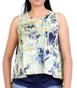 Pista stretchable lycra fabric printed  top