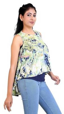 Pista stretchable lycra fabric printed  top 2