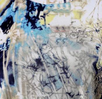 Lightblue stretchable lycra fabric printed  top 4