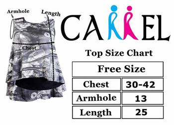 Lightblue stretchable lycra fabric printed  top 5