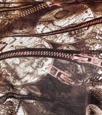 Brown stretchable lycra fabric printed  top 4
