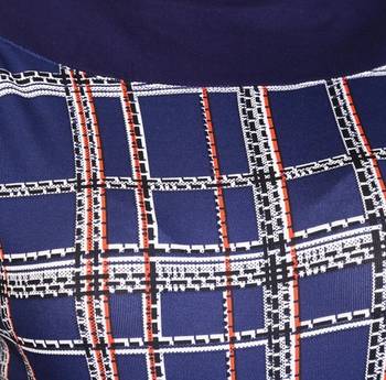 Blue stretchable lycra fabric printed top 4