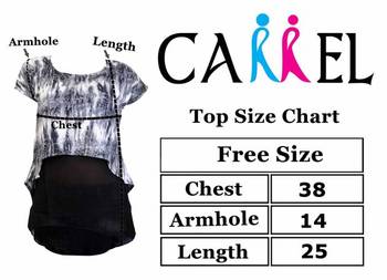 Blue stretchable lycra fabric printed  top 5