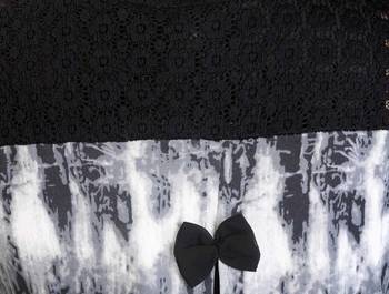 Grey stretchable lycra fabric printed  top 4