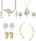 Multicolor cubic zirconia mangalsutra