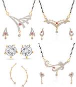 Multicolor cubic zirconia mangalsutra