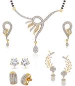 Multicolor cubic zirconia mangalsutra