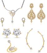 Multicolor cubic zirconia mangalsutra