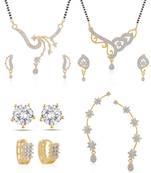 Multicolor cubic zirconia mangalsutra