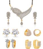 Multicolor cubic zirconia mangalsutra