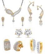 Multicolor cubic zirconia mangalsutra