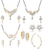 Multicolor cubic zirconia mangalsutra