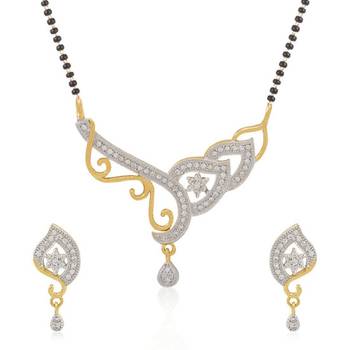 Multicolor cubic zirconia mangalsutra 2
