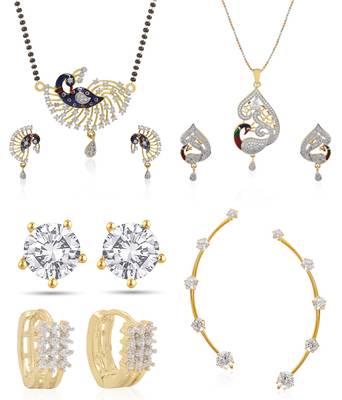 Multicolor cubic zirconia mangalsutra 1