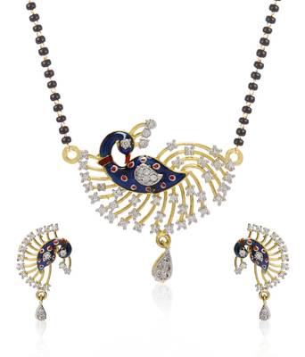 Multicolor cubic zirconia mangalsutra 2