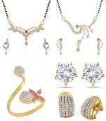 Multicolor cubic zirconia mangalsutra