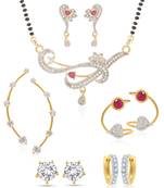 Multicolor cubic zirconia mangalsutra