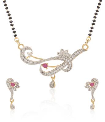 Multicolor cubic zirconia mangalsutra 2