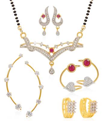 Multicolor cubic zirconia mangalsutra 1