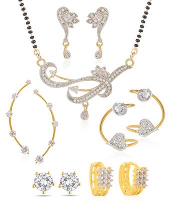 Multicolor cubic zirconia mangalsutra 1