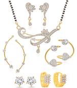 Multicolor cubic zirconia mangalsutra