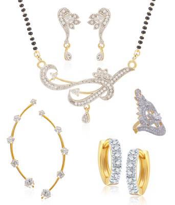 Multicolor cubic zirconia mangalsutra 1