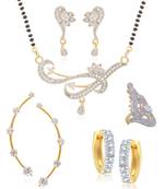 Multicolor cubic zirconia mangalsutra