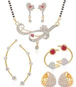 Multicolor cubic zirconia mangalsutra