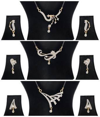 Multicolor cubic zirconia mangalsutra 1