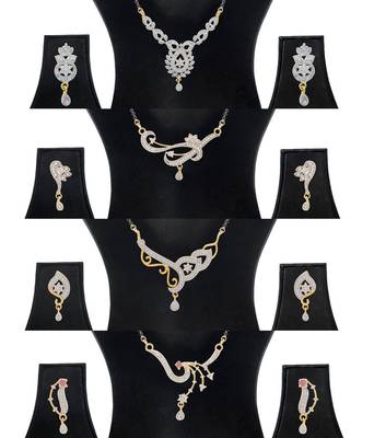 Multicolor cubic zirconia mangalsutra 1