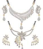 Multicolor cubic zirconia mangalsutra