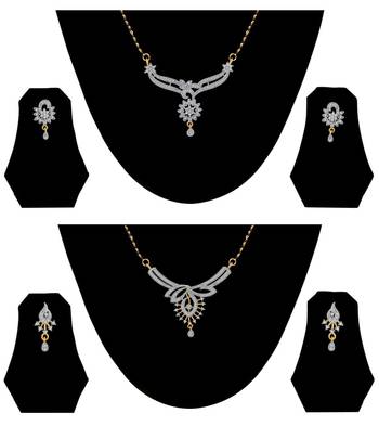 Multicolor cubic zirconia mangalsutra 1