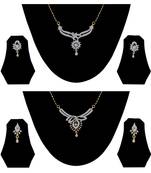 Multicolor cubic zirconia mangalsutra