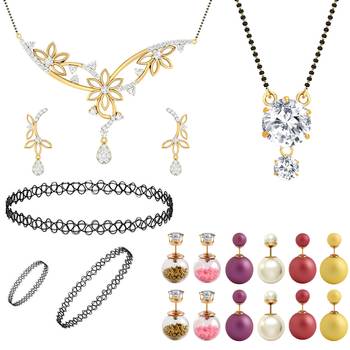 Multicolor cubic zirconia mangalsutra 1