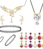 Multicolor cubic zirconia mangalsutra