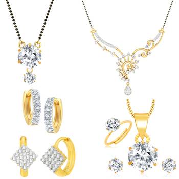 Multicolor cubic zirconia mangalsutra 1