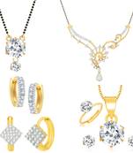 Multicolor cubic zirconia mangalsutra