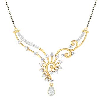 Multicolor cubic zirconia mangalsutra 2