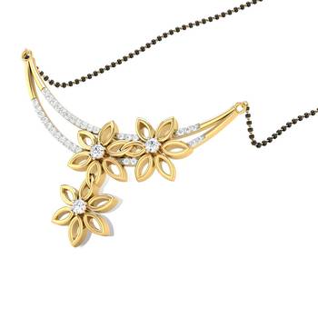 Multicolor cubic zirconia mangalsutra 2