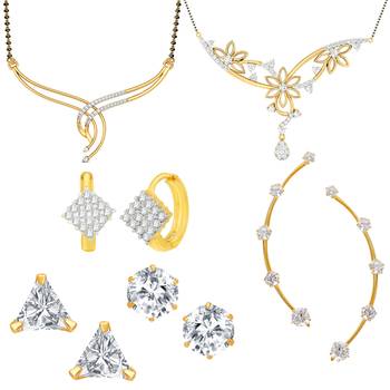 Multicolor cubic zirconia mangalsutra 1