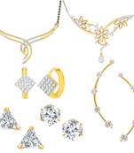 Multicolor cubic zirconia mangalsutra