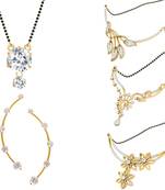 Multicolor cubic zirconia mangalsutra