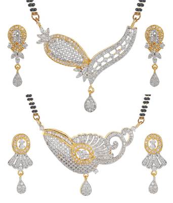 Multicolor cubic zirconia mangalsutra 1