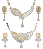 Multicolor cubic zirconia mangalsutra