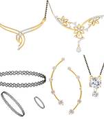 Multicolor cubic zirconia mangalsutra