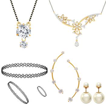 Multicolor cubic zirconia mangalsutra 1